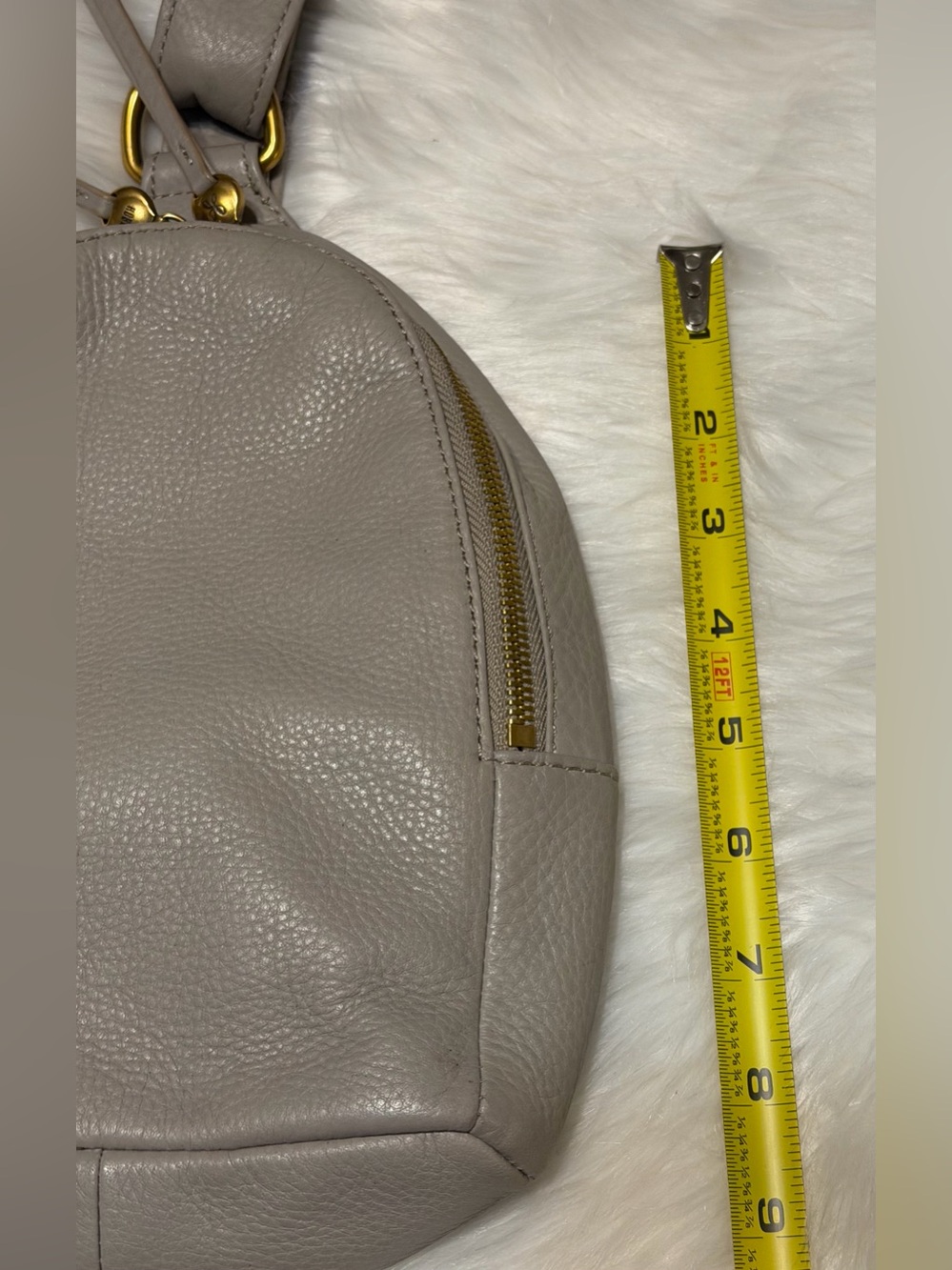 HOBO Fern Sling Taupe Pebbled Leather Crossbody - Picture 7 of 13